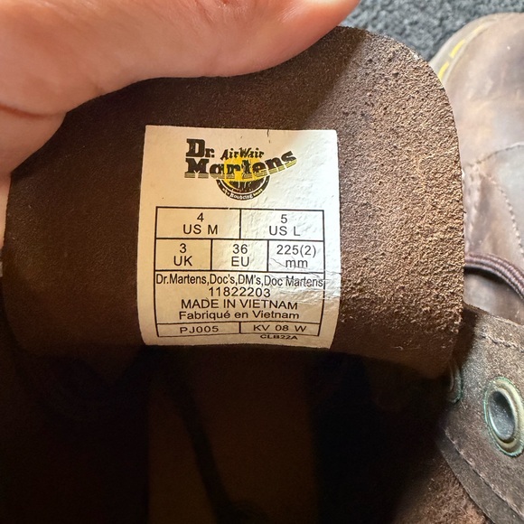 DOC DR. MARTENS Original Lace Up Boot Brown 4 Boots 6 - Picture 5 of 5